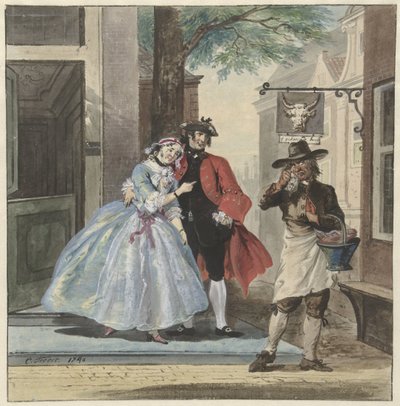 Escena de Pefroen con la cabeza de oveja de Cornelis Troost