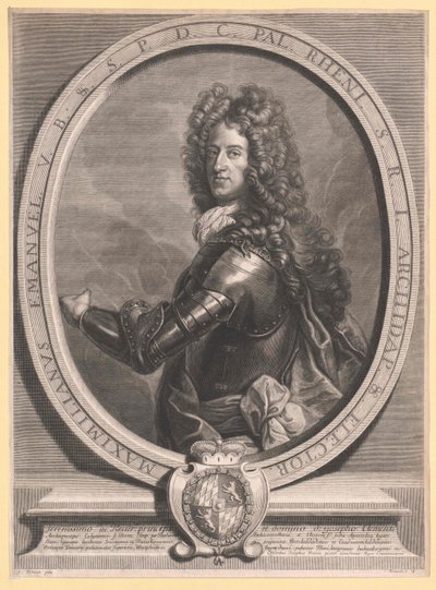Elector de Baviera Maximiliano II Manuel (grabado) de Cornelis Vermeulen