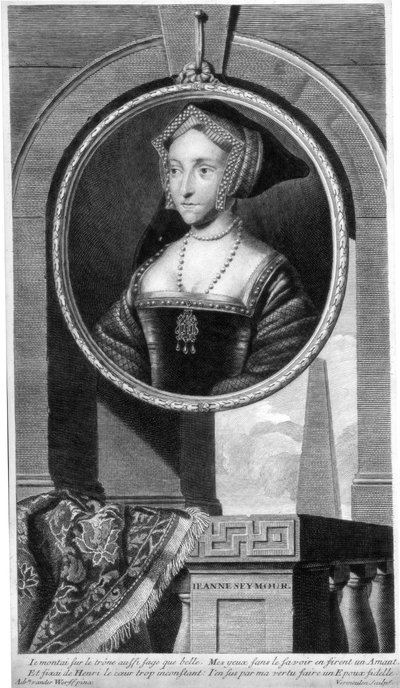 Jane Seymour, Reina Consorte de Inglaterra y tercera esposa de Enrique VIII de Cornelis Vermeulen