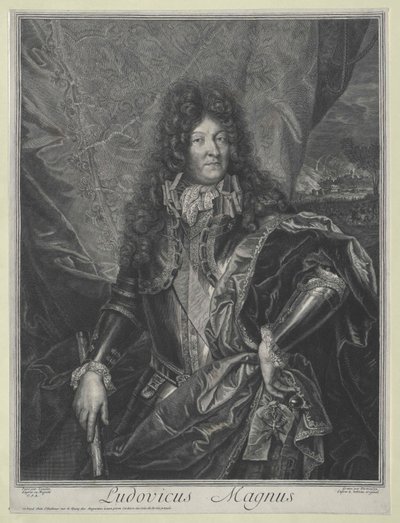 Rey Luis XIV de Francia (grabado) de Cornelis Vermeulen