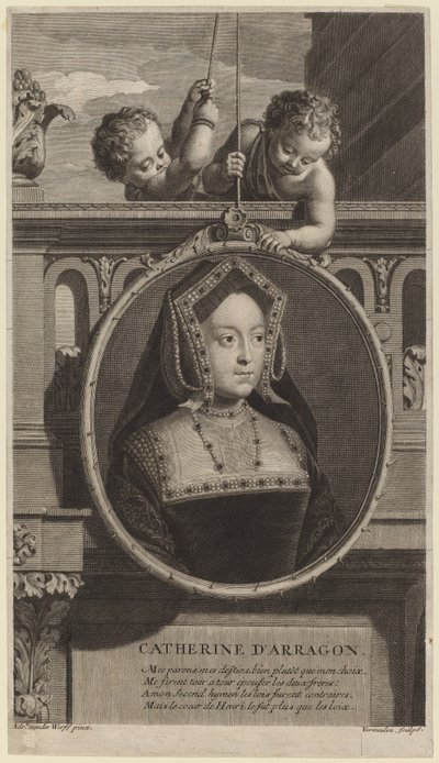 Catalina de Aragón de Cornelis Vermeulen after Adriaen van der Werff