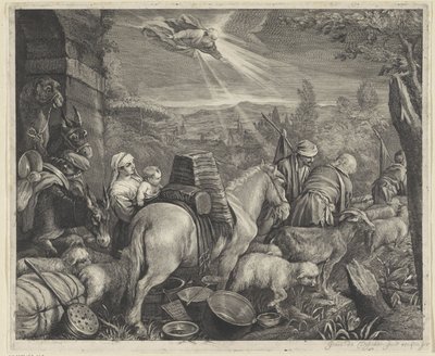Abraham sale de Harán de Cornelis Visscher (II)