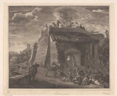 Grote kalkoven Quelaciones (título de la serie) de Cornelis Visscher (II)