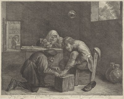 hombre, en, un, doctor ¡Paz, seca, purga, cura Cirujano! dolori (título sobre el objeto) de Cornelis Visscher (II)