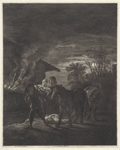robo de caballos de Cornelis Visscher (II)