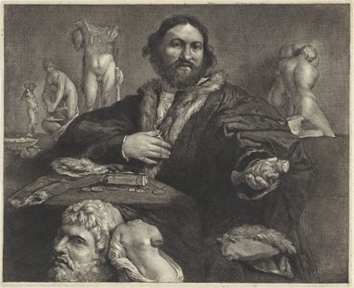 Retrato del coleccionista Andrea Odoni Portret de Andrea Odoni de Cornelis Visscher (II)