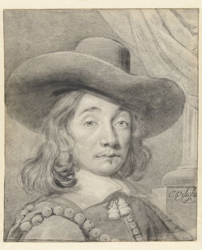 Autorretrato con sombrero de Cornelis Visscher (II)