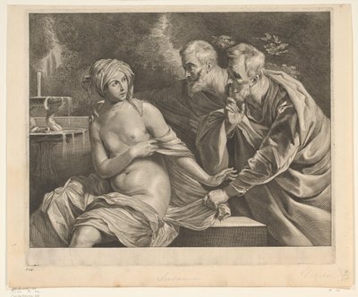 Susanna en de ouderlingen Quelaciones (título de la serie) de Cornelis Visscher (II)