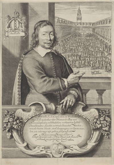 Tarjeta de visita de Johannes de Paep de Cornelis Visscher (II)