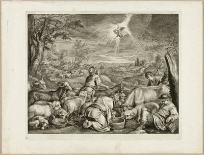 Ángel apresurando a Abraham de Cornelis Visscher