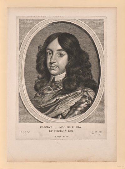 Carlos II, rey de Inglaterra, de Effigies Variae... de Cornelis Visscher
