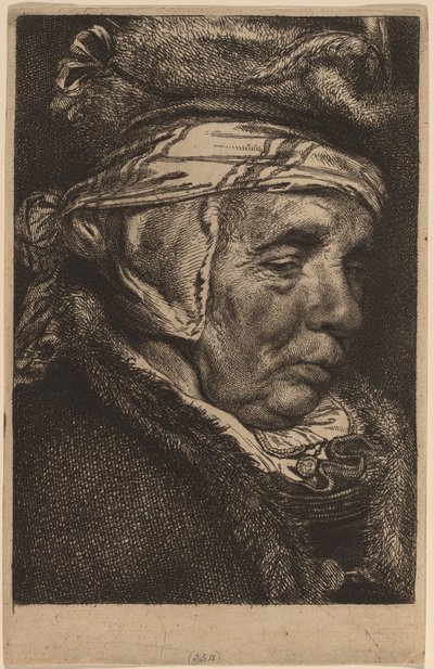 Cabeza de una Anciana (Madre de Visscher) de Cornelis Visscher