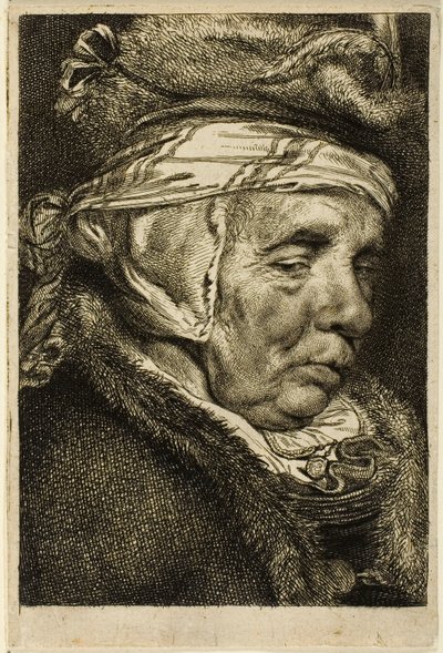 Cabeza de una anciana de Cornelis Visscher