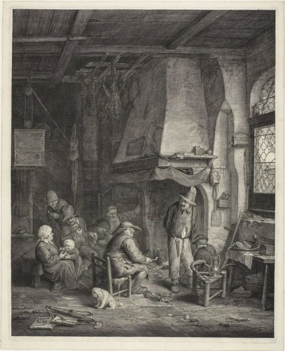 Interior en una posada, llamada "The Skaters" (Los Patinadores) de Cornelis Visscher