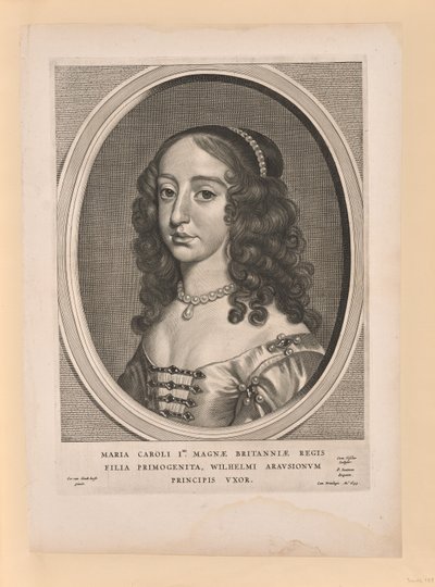 María Estuardo, esposa de Guillermo II, de Nueve retratos de Cornelis Visscher