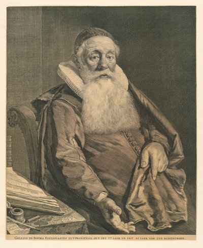 Retrato de Gellius de Bouma de Cornelis Visscher