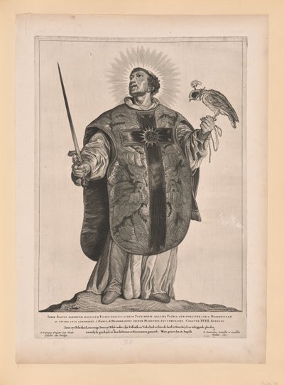 San Adalberto de Egmond, de Santos de los Países Bajos del Norte y del Sur de Cornelis Visscher