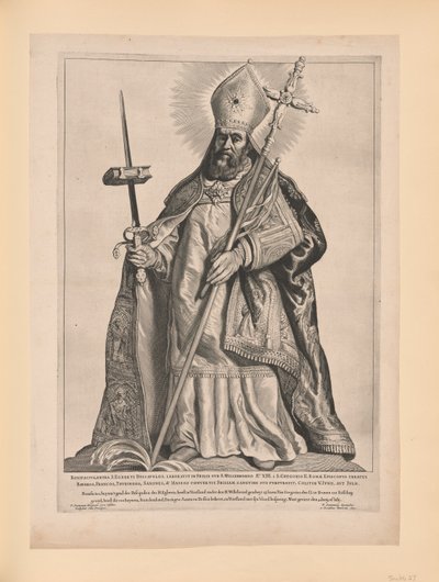 San Bonifacio, de Santos de los Países Bajos del Norte y del Sur de Cornelis Visscher