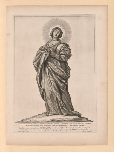 Santa Cunera, de Santos del Norte y del Sur de los Países Bajos de Cornelis Visscher