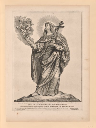 Santa Liduina, de Santos del Norte y del Sur de los Países Bajos de Cornelis Visscher