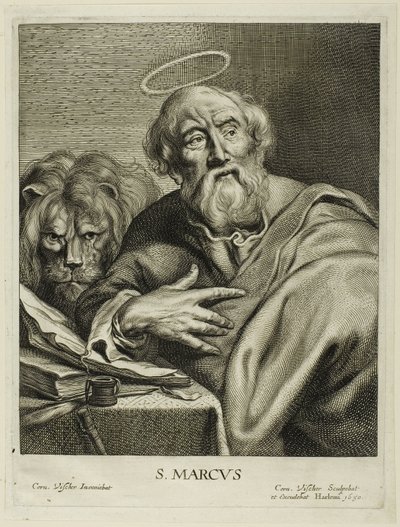 San Marcos, de Los cuatro evangelistas de Cornelis Visscher