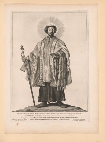 San Odulfo, de Santos de los Países Bajos del Norte y del Sur de Cornelis Visscher