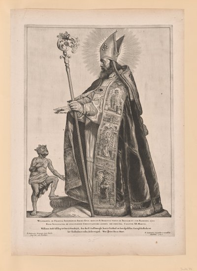 San Swithbert, de Santos de los Países Bajos del Norte y del Sur de Cornelis Visscher