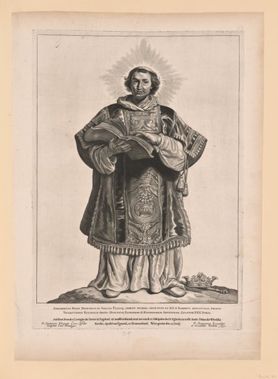 San Werenfridus, de Santos de los Países Bajos del Norte y del Sur de Cornelis Visscher