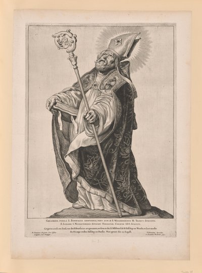 San Willebrord, de Santos de los Países Bajos del Norte y del Sur de Cornelis Visscher