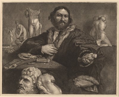 Andrea Odoni de Cornelis Visscher after Lorenzo Lotto