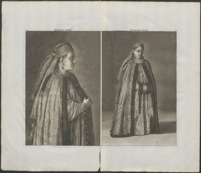 Mujer rusa De: Reizen over Moskovië, 1711 de Cornelis de Bruijn