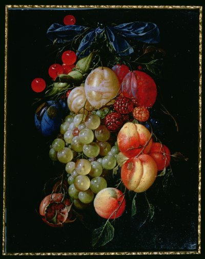 Una guirnalda de frutas de Cornelis de Heem