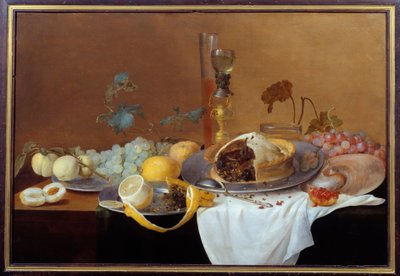 Naturaleza muerta con paté de Cornelis de Heem