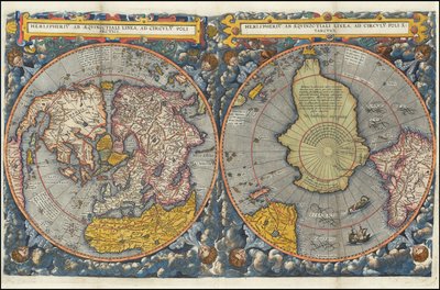 Hemispheriu ab Aequinoctiali Linea, ad Circulu Poli Atarctici - colored de Cornelis de Jode