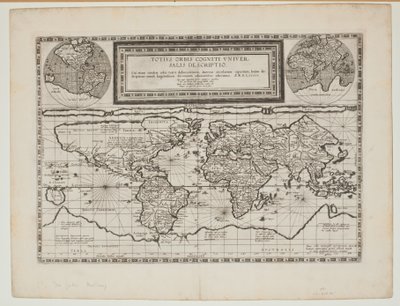 Totius Orbis Cogniti Universalis Descriptio, Amberes, 1593 de Cornelis de Jode