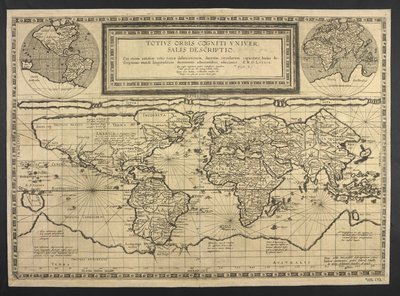 Mapamundi, descripción universal del mundo entero de Cornelis de Jode