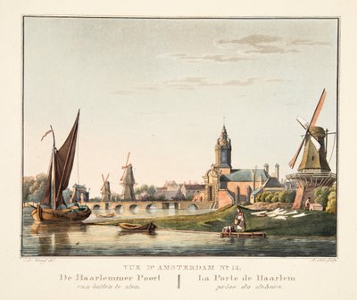 Vista de Ámsterdam No.14. La Puerta de Haarlem vista desde fuera, 1825 de Cornelis de Kruyff