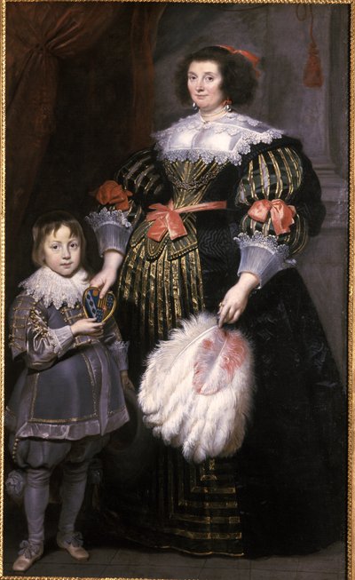 Madame Charlotte Butkens-Smit van Cruyninghen y su hijo Johannes-Amatus de Cornelis de Vos