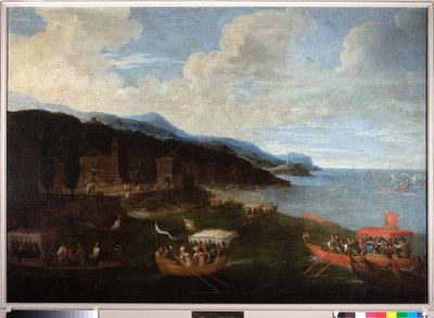 Barcos de familias patricias en el oeste de Génova de Cornelis de Wael