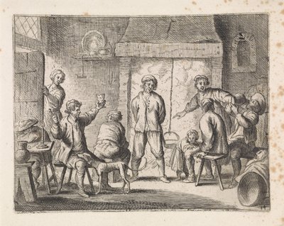 Granjeros en una posada Escenas de género (título de la serie) de Cornelis de Wael