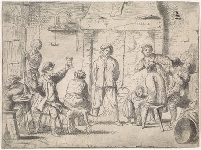Granjeros en una posada Escenas de género (título de la serie) de Cornelis de Wael
