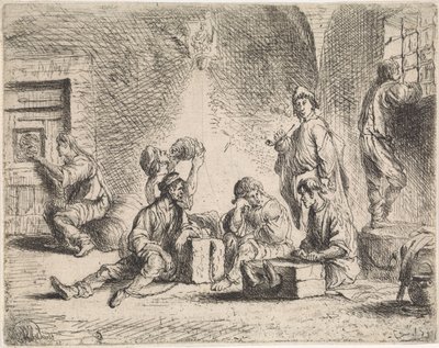 Prisioneros en la mazmorra Escenas de género (título de la serie) de Cornelis de Wael