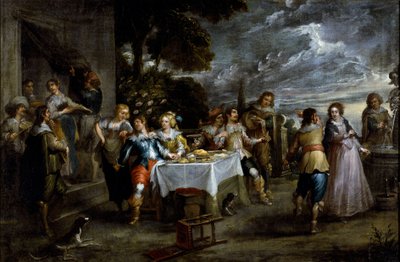 Historia del hijo pródigo: disolución. de Cornelis de Wael