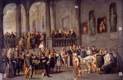 Visitar a los enfermos, de las Siete Obras de Misericordia, después de 1625 de Cornelis de Wael