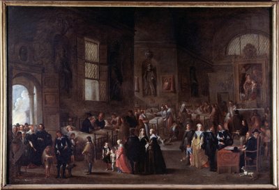 Obras de misericordia: visitar a los enfermos de Cornelis de Wael