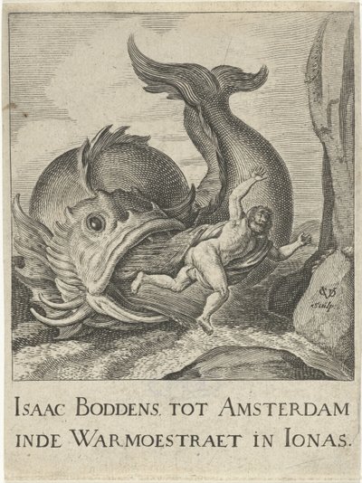 Jonas escupió por la ballena de Cornelis van Dalen (I)