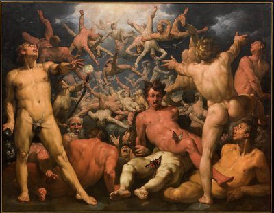 La caída de los titanes de Cornelis van Haarlem