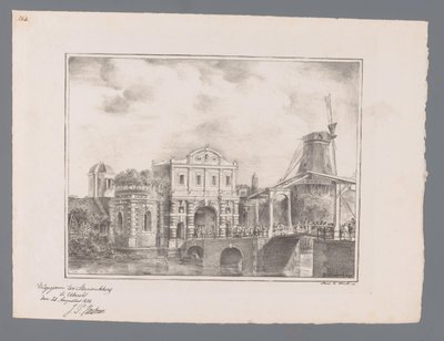 Catharijnepoort en Utrecht Imágenes de rostros en o cerca de Utrecht (título de la serie) de Cornelis van Hardenbergh
