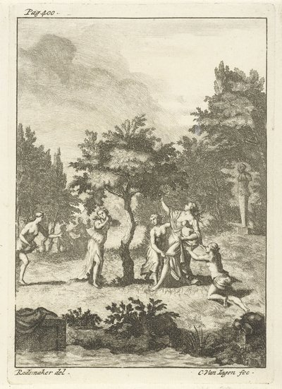 Ninfas debajo del árbol de Cornelis van Jagen