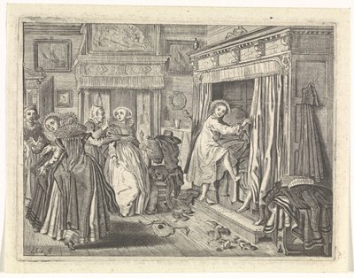 Escena del dormitorio de Cornelis van Kittensteyn